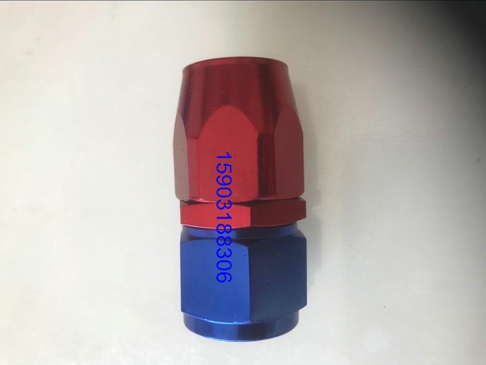 -4AN AN4 An-4 Straight Swivel Aluminium Slang Uiteinden An Fitting Adapter Oil Fuel Herbruikbare Fittings: blue red