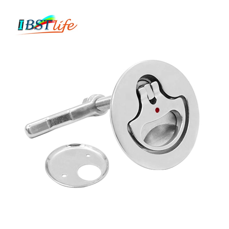 IBST LIFE Marine Grade SS316 Cam Latch Flush Pull Hatch Deck Latch Lift Handle with Back Plate Boat Hardware Accessories