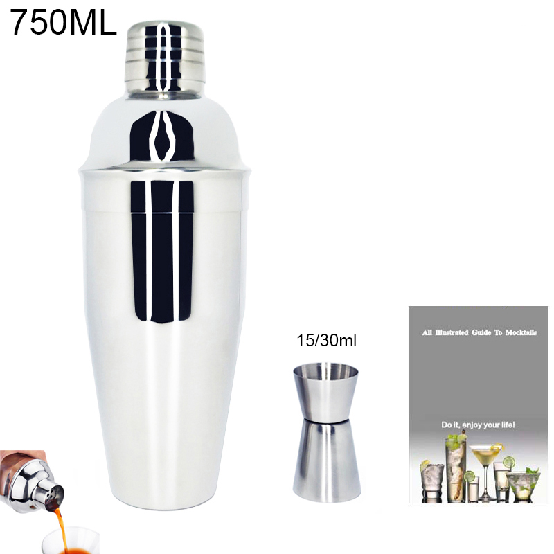 3-12Pcs/set Barware Set Stainless Boston Cocktail Shaker Set Bartender Kit Shakers Bar Tools Wine Accessories: S 750ML Set3