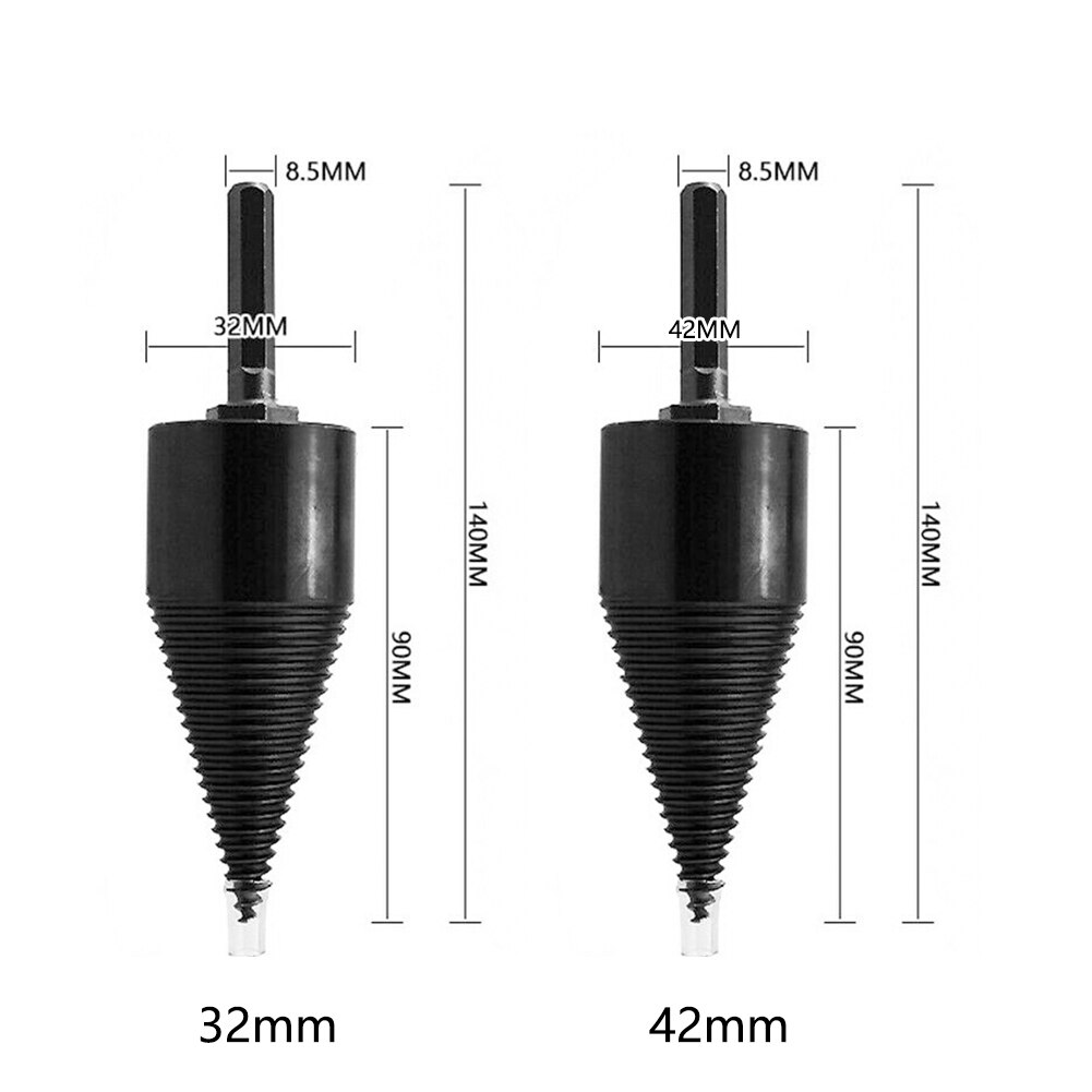 Screw Splitting Multifunction Carbon Steel Durable Cutting High Speed Hex Shank Firewood Drill Bit Wood Splitter Home Punch Tool