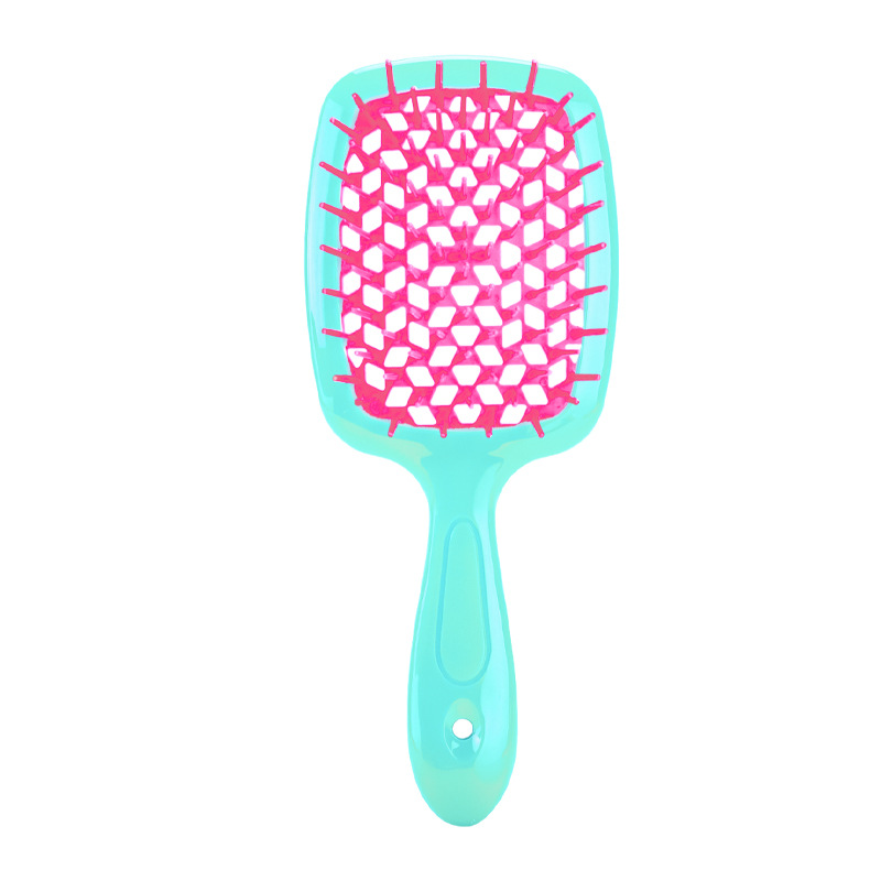 Peine con cojín de aire, peine para el cabello enredado, cepillo para desenredar el cabello, peines de masaje, cepillos para el cabello rizado húmedo, herramienta de estilismo para peluquero, 1 ud.: Negro