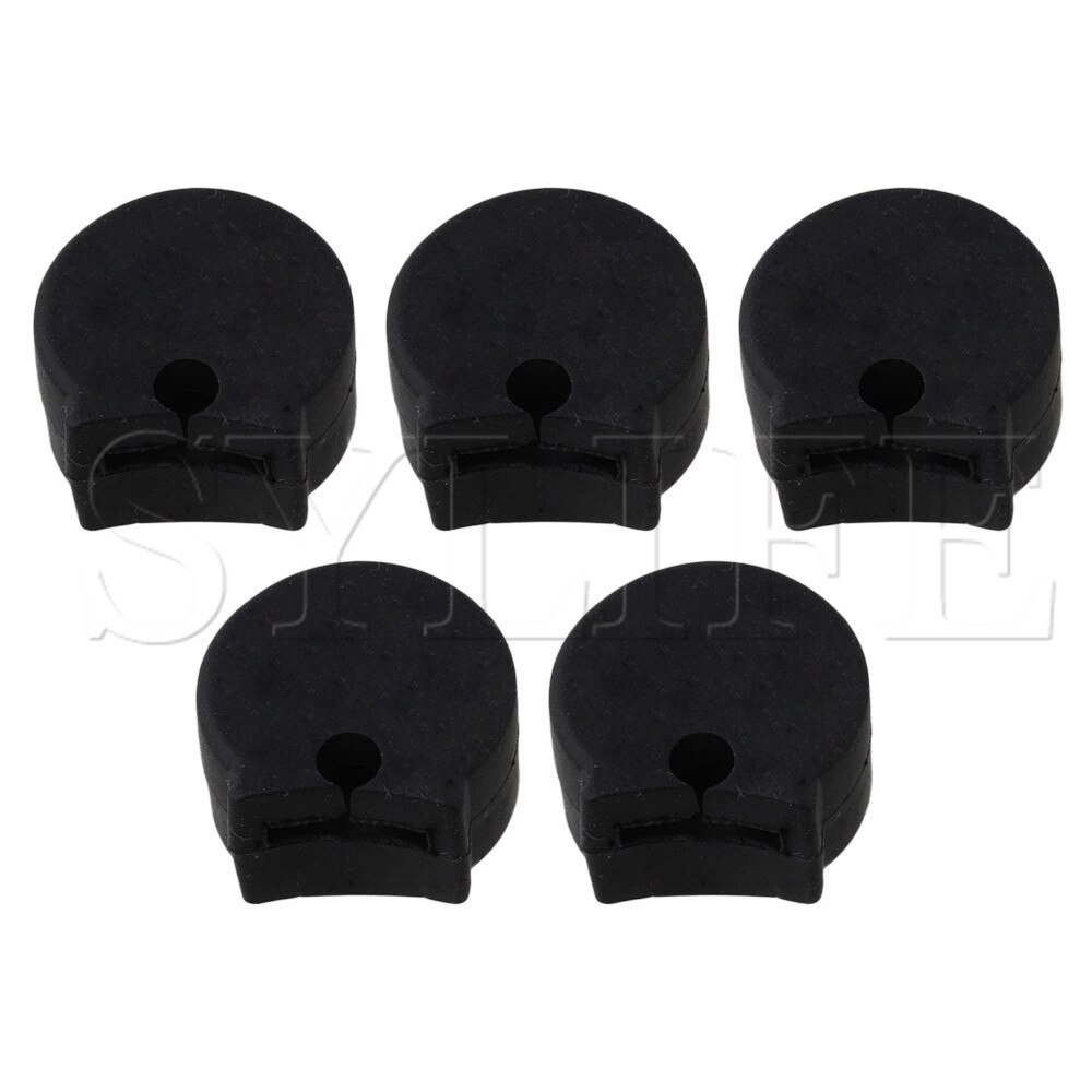 5Pcs Comfort Zwart Rubber Duimsteun Kussen Protector