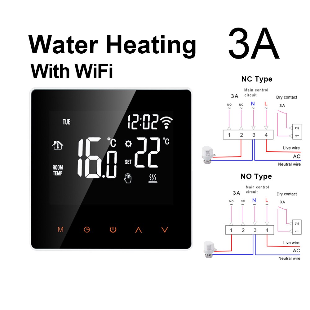Wifi smart termostat elektrisk gulvvarme vand gaskedel temperatur trådløs fjernbetjening af tuya google home alexa: Wifi vandopvarmning