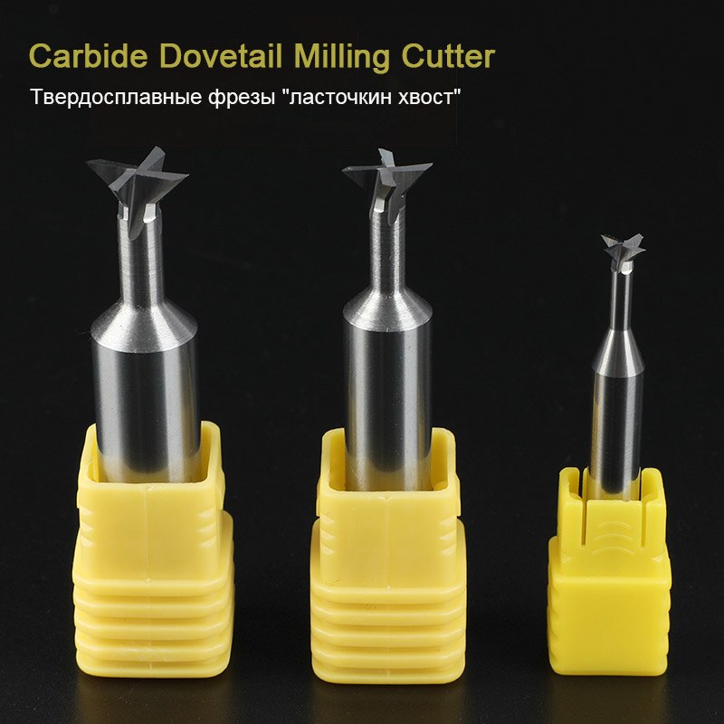 Dovetail Cutter CNC Tool 60 90 120 Degree 6mm 5mm 8mm 10mm 12mm Solid Carbide End Mill Machining Tool Milling Cutter Metal HRC55