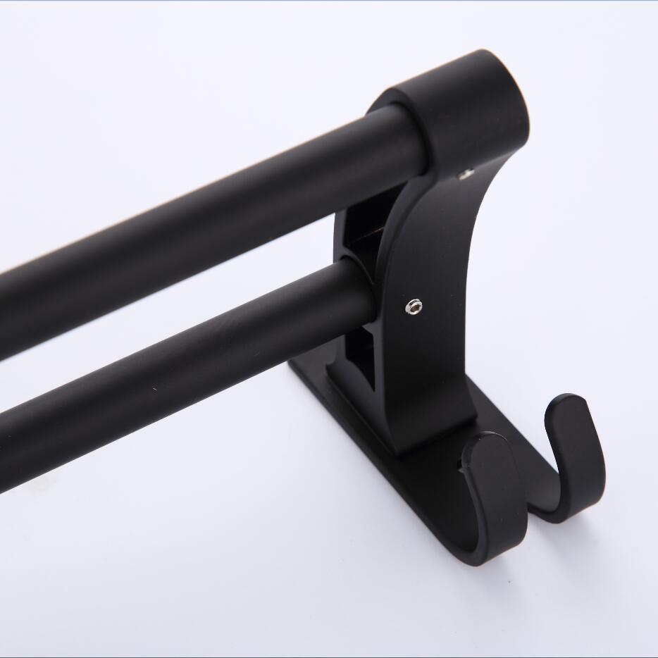 Porte-serviettes Double barre en aluminium, espace de montage mural, cuisine salle de bains porte-serviettes, accessoires de salle de bains