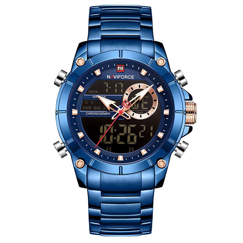 Relojes de hombre NAVIFORCE de la mejor , reloj deportivo a la para hombre, reloj de pulsera de cuarzo resistente al agua de lujo, reloj con fecha para hombre, reloj Masculino