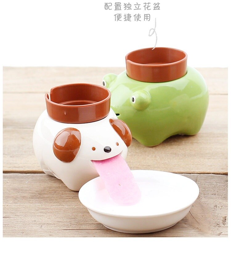 Louis Small Potted Plants Green Tabletop Cute Little Mouths Tongue Water Sprouting