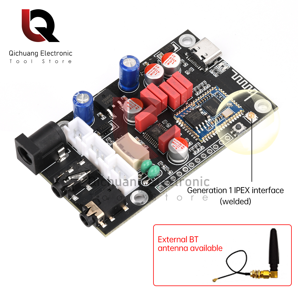 DC8-24V APTX HD QCC5125 LDAC kabellos Adapter Bluetooth 5,1 Empfänger Bord DAC Audio- Decoder Gremium 16bisschen/48Khz APTX LDAC