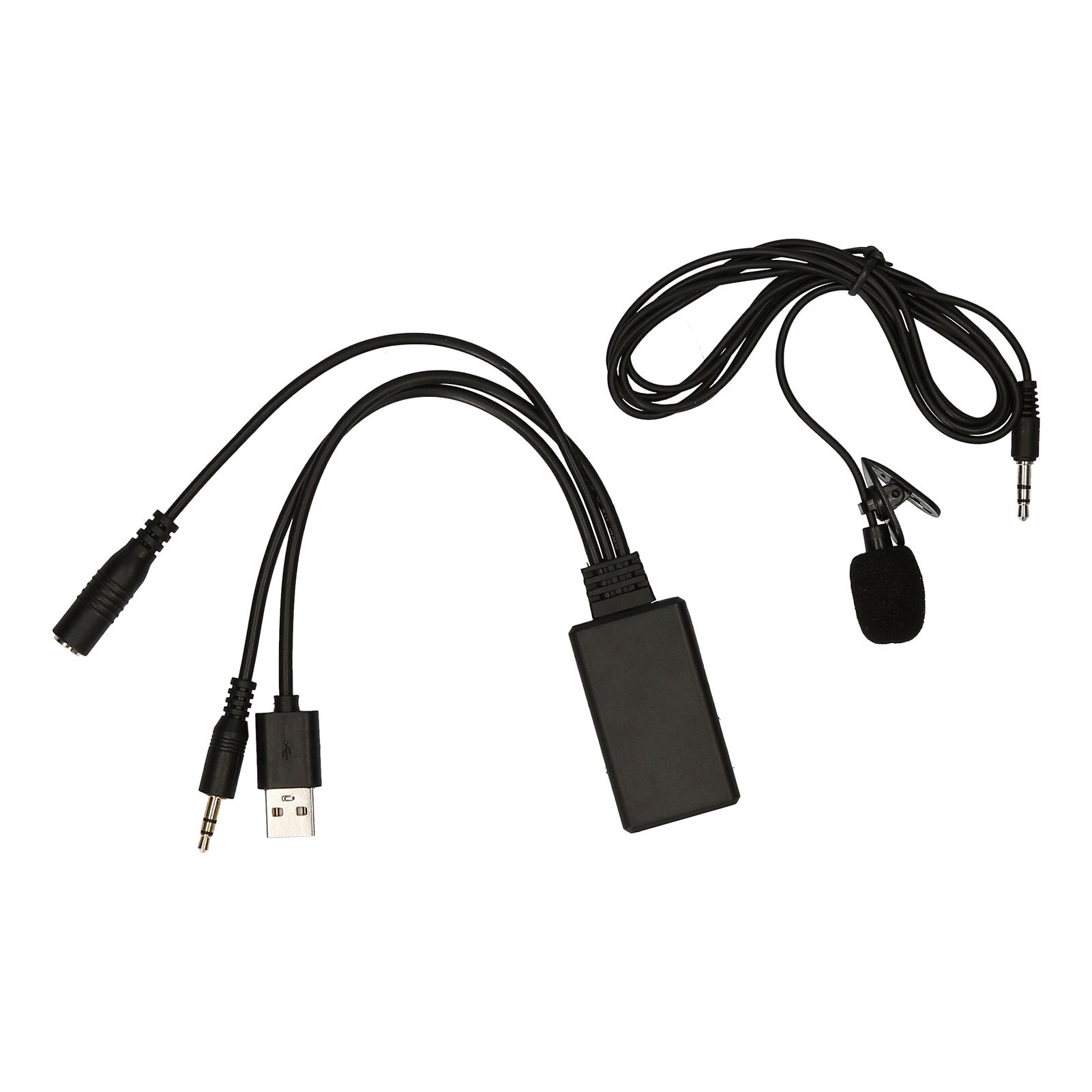 Universele Auto AUX-IN Aux Panel Bt Audio Draad Draadloze Microfoon Smartphone Call Handsfree Adapter Usb 5V 12V