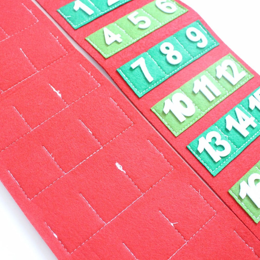 Kerstboom kalender hanger kerstversiering vlieshanger kerst aftelkalender