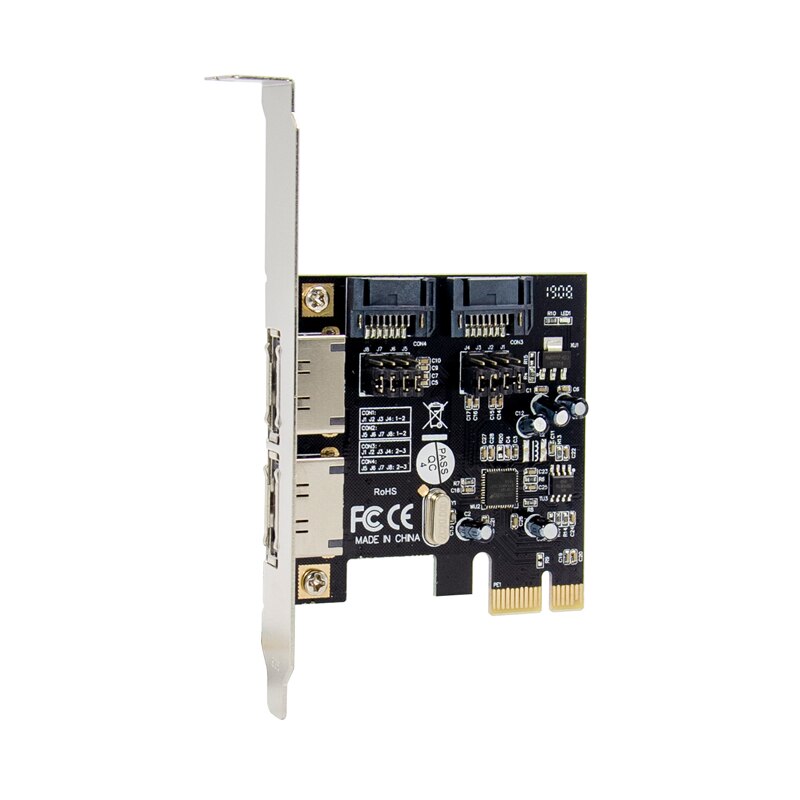 PCI-Express x1 to 2-Port eSATA and 2-Port SATA 3.0 6Gb/s PCIe Expansion Card ASM1061 Chipset