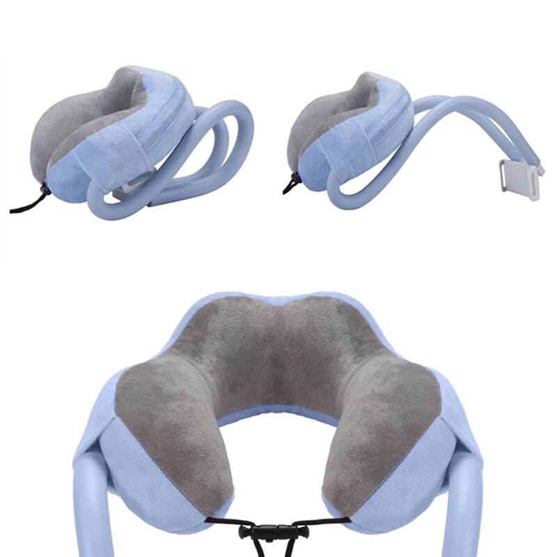 Memory Foam Travel Neck Pillow U Shape Slow Rebound Neck Cervical Pillow With Mobile Phone Stand Portable Lazy Neck Pillow Stand