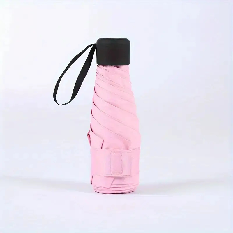 Tragbarer Mini-Sonnenschirm, kleine Tasche, Regen, UPF50, Reisetasenschirm, Vinyl, faltbarer Regenschirm, UV-Schutz, Sonnenschutz, Taschenschirm: Grün