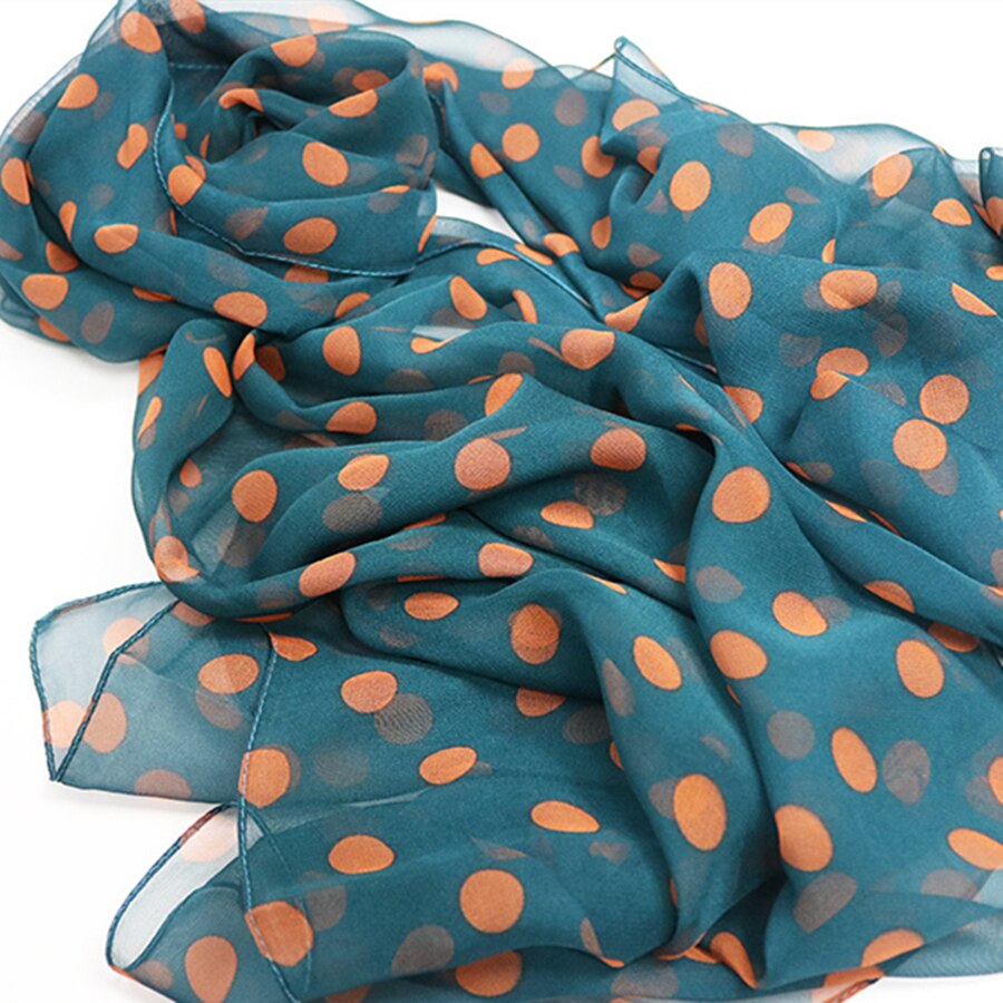 Speelk Brand Polka Dot Georgette Silk Scarf Women Dots Scarves And Wraps Female Long Outdoor Shawls