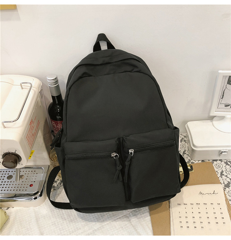 High School Rugzak Vrouwen Midden Schooltas Voor Tiener Meisjes Student Boekentas Casual Preppy Stijl 2022: Black