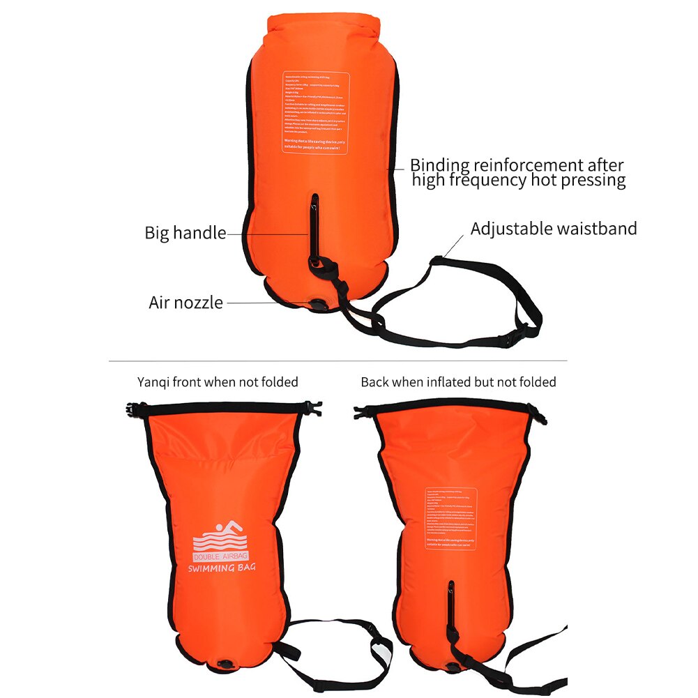 Sikkerhed pvc triatleter opbevaring oppustelige meget synlige kajakroere svømme bøje snorklere bugsering flyde sport tør taske åbent vand