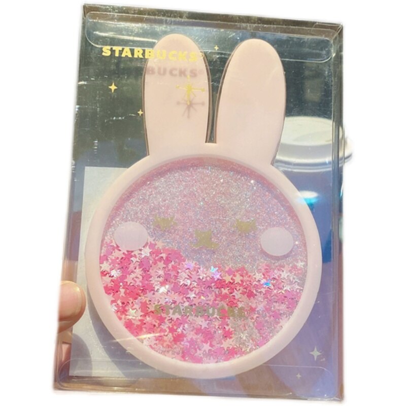 Cherry blossom coasters silikone kviksand flash sakura dækkeserviet drikke kaffe kop måtte skridsikker isolering te pude boligindretning: Kanin