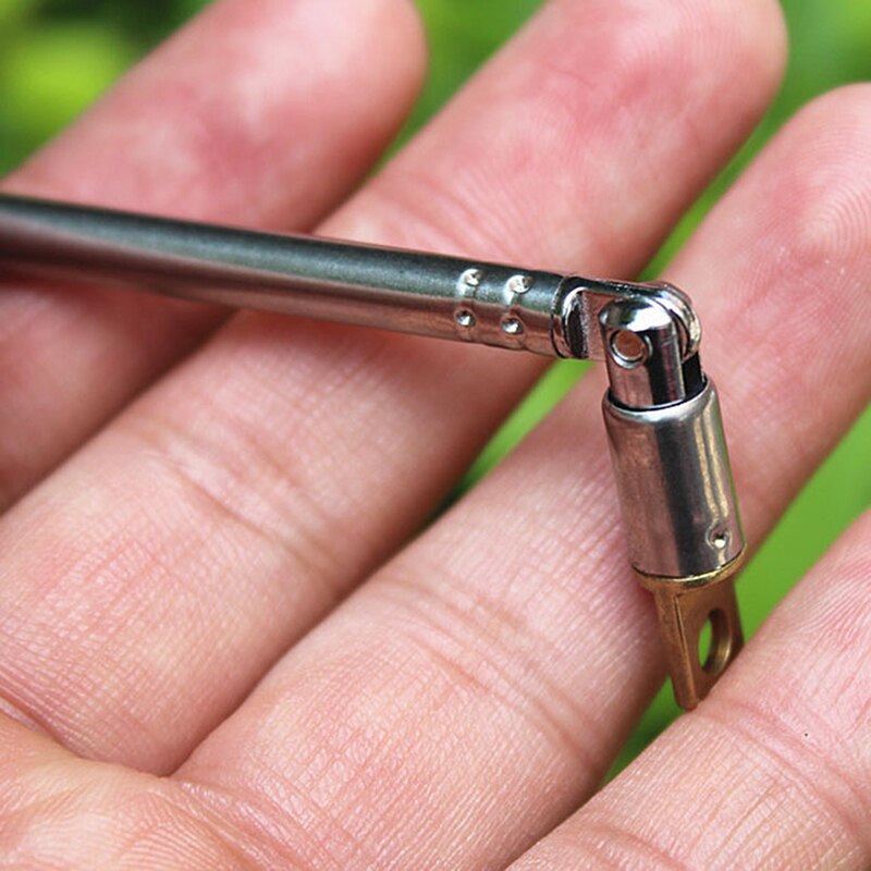 1Pair 37cm 4 Section Telescopic Stainless Steel AM FM Radio Universal Antenna