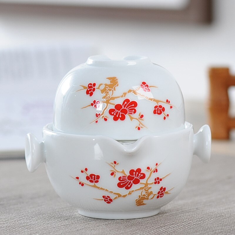 Ceramics Tea set Include 1 Pot 1 Cup, and easy gaiwan,Beautiful and easy teapot kettle,kung fu teaset: 15