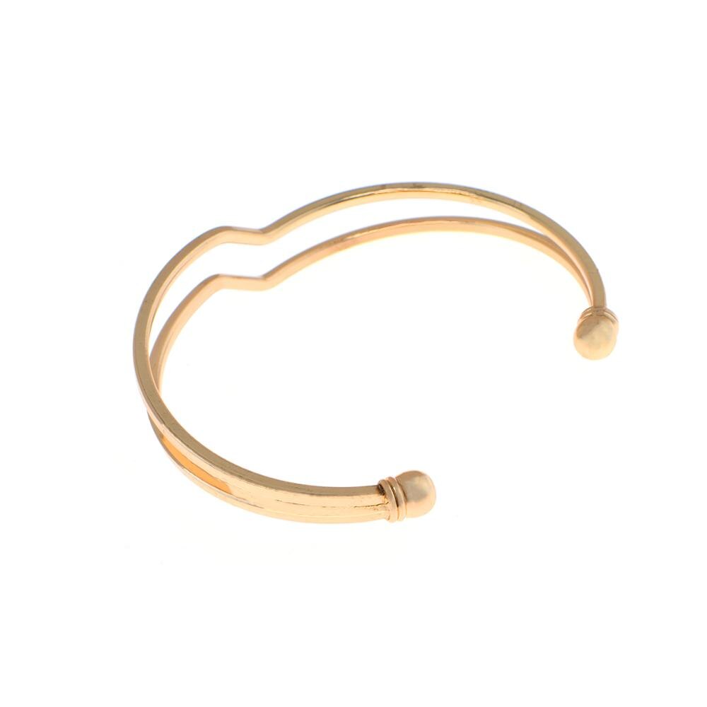Vintage Bracelet Bangle Bistratal Heart Boho Classic Upper Arm Open Bangle Armlet Arm Cuff Valentin Day: Golden Color