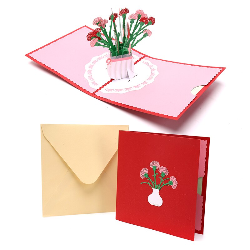 3D Mother's Day Pop Up Card Flowers Card Thank You Greeting Card Love Mom