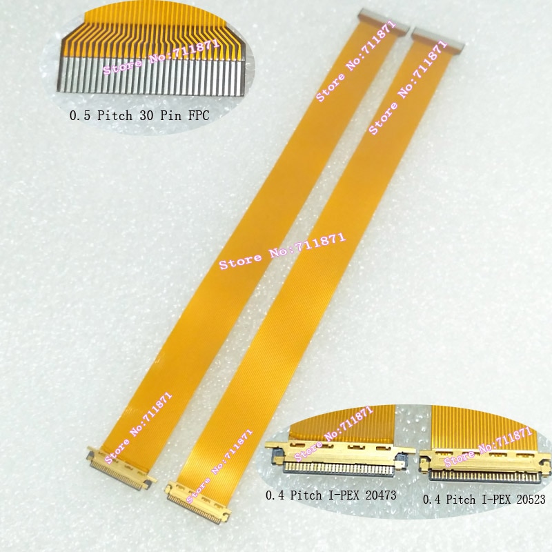 0.4 Pitch 30P I-PEX 20523 20473 0.5 Pitch FPC FFC cable line 0.4 to 0.5 Pitch 30P Lcd Screen Line Cable 0.4 IPEX to 0.5 FFC FPC
