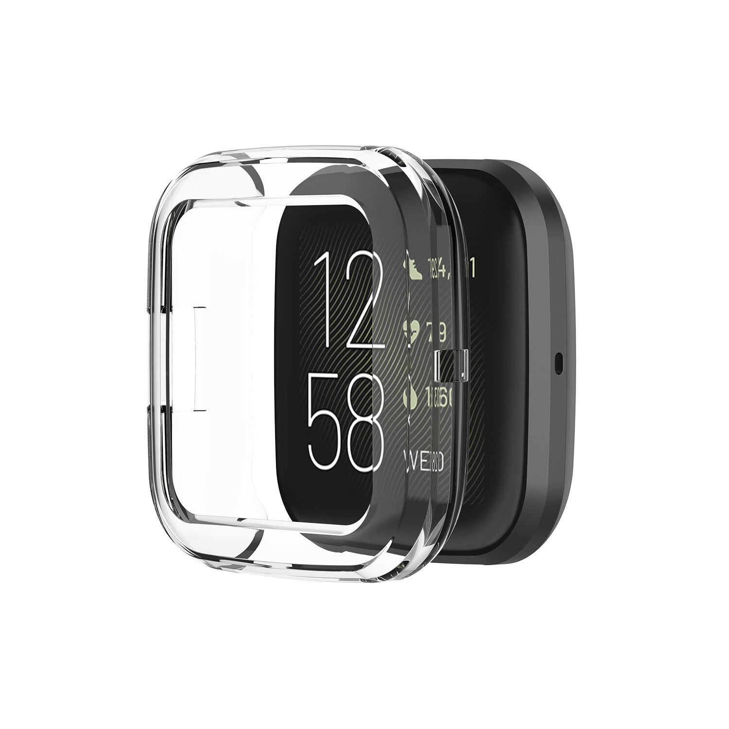 Coque de protection Ultra-mince pour Fitbit Versa 2, coque de protection pour Fitbit Versa2, accessoires de montre intelligente en TPU souple: Clear