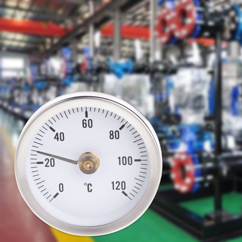 Pijp clip-on wijzerplaat thermometer temperatuur bimetaal temperatuurmeter & veer 63mm 120 ℃  y5ld