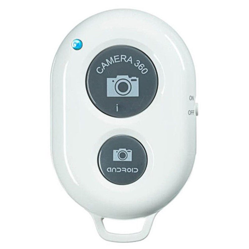 Wireless Bluetooth Smart Phone Camera Remote Control Selfie Stick Shutter for Android IOS LHB99: White