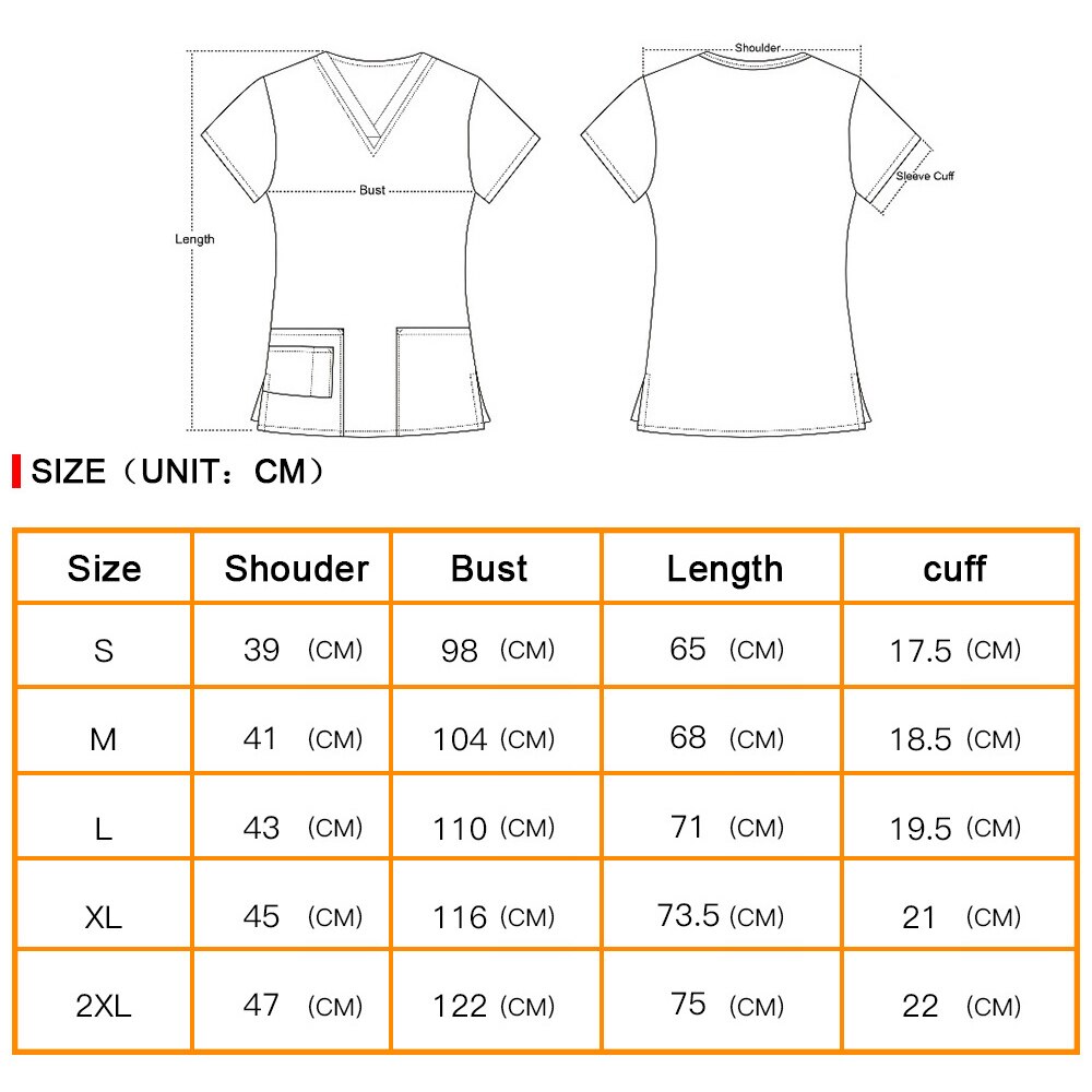 sommer Casual Frauen Pflege Scrubs Tops T Shirt Tasche Kurzarm V-ausschnitt Frauen Scrubs Krankenschwester Uniform Tops Frauen Kleidung