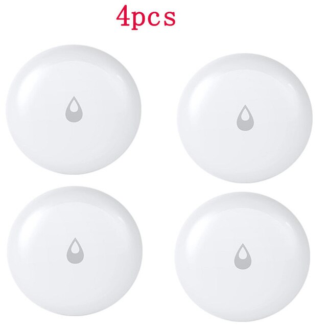 Aqara – Détecteur d&#39;inondation et fuites d&#39;eau, étanche, connecté, dispositif de sécurité pour domotique, contrôle à distance avec application: 4pieces Water Sensor