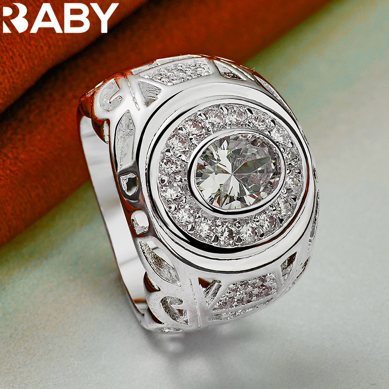 6 Style 925 Silver Plated Rings Set For Women - Cute Cubic Zirconia Wedding & Engagement Jewelry