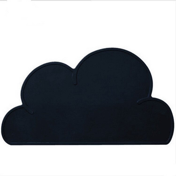 nordisch Stil freundlicher Wolke Silikon Tischset Isolierte Handy, Mobiltelefon Tischset Wasserdicht Umweltschutz Schüler Schreibtisch matt: Schwarz