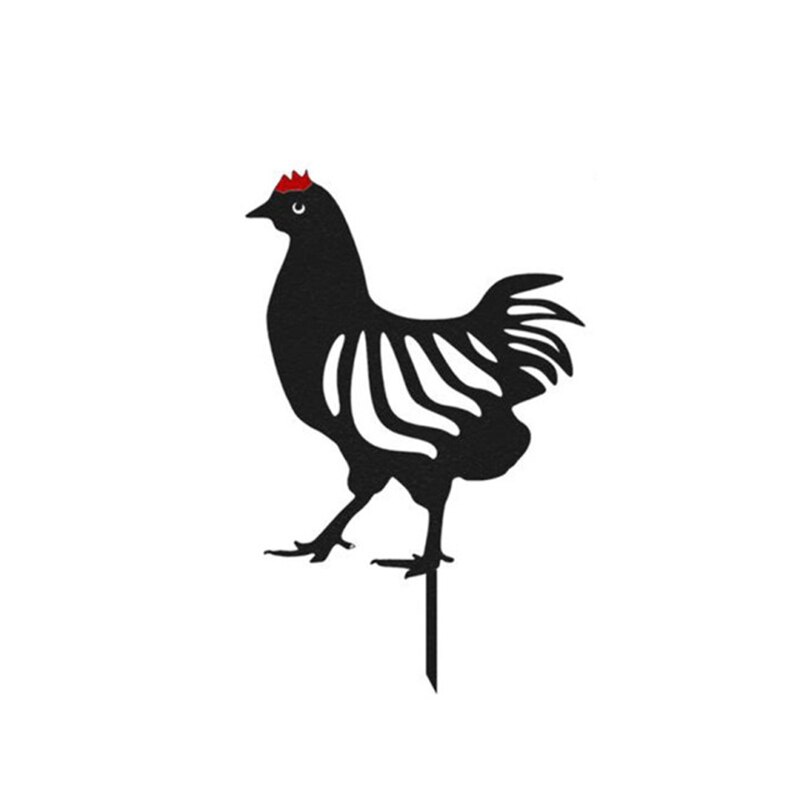 Huhn Hof Kunst Metall Huhn Hause Dekoration Hinterhof Rasen Garten Einsätze Bauernhof Hahn Hahn Stahl Huhn Wetterfahne: Garten Henne