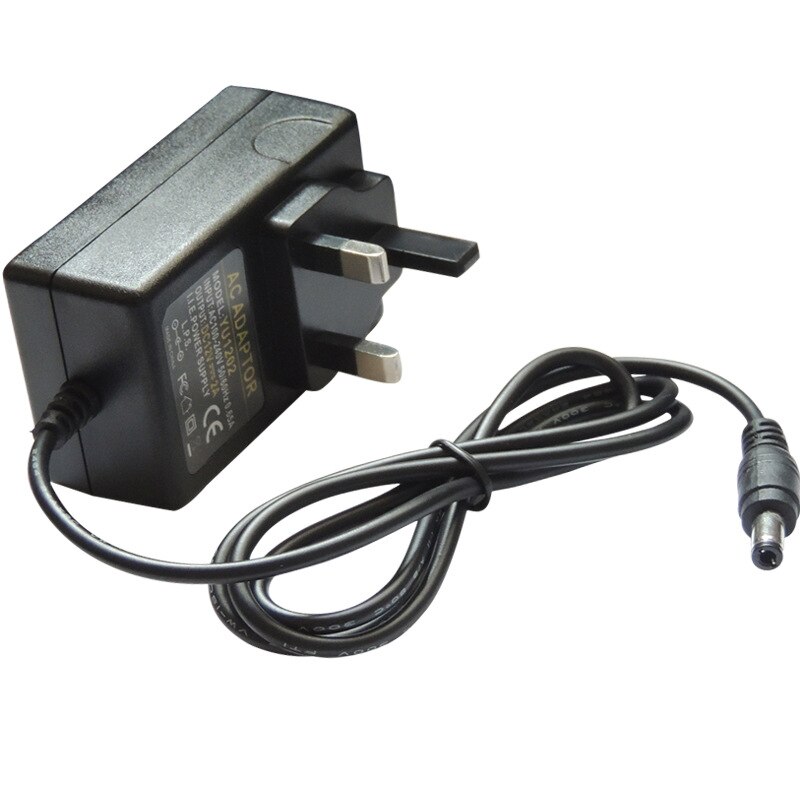 5 kpl 24 v 1a ac 100v-240v muuntajaadapteri  dc 24v 1a virtalähde uk pistoke  dc 5.5mm x 2.1mm 1000ma