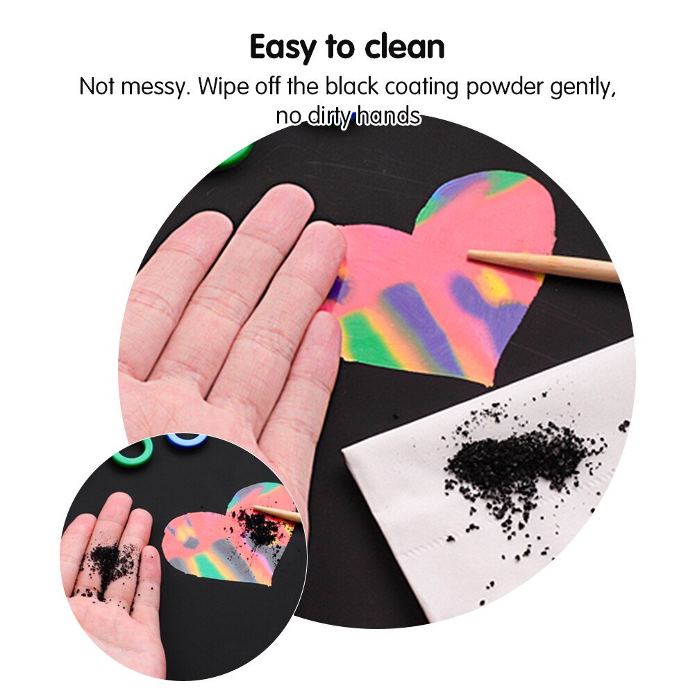 5 Stks/set 16K 10X7 "Scratch Art Paper Magic Schilderen Papier Met Tekening Stick Voor Kinderen Educatief speelgoed Kleurrijke Tekening Speelgoed