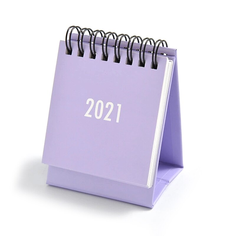 2021 semplice calendario serie in bianco e nero doppio ordine del giorno giornaliera organizzatore annuale per ufficio: viola