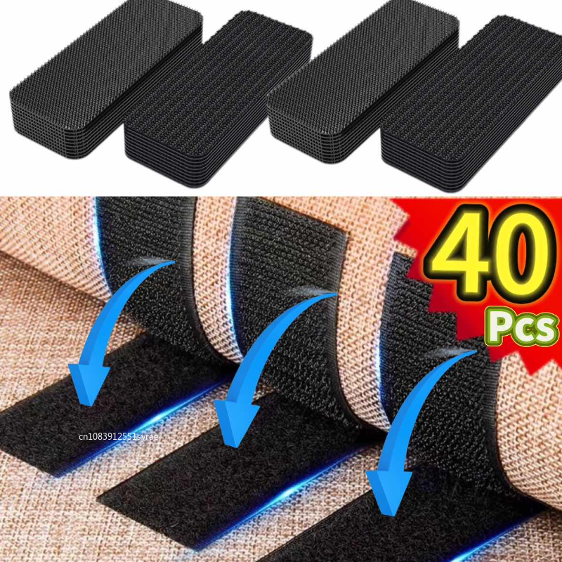 Self-Adhesive Fastener Tape Extra Strong Home Carpet Fixing Sticker Double Side Hook-and-loop Fastener Auto Adhesive Tape Fixing