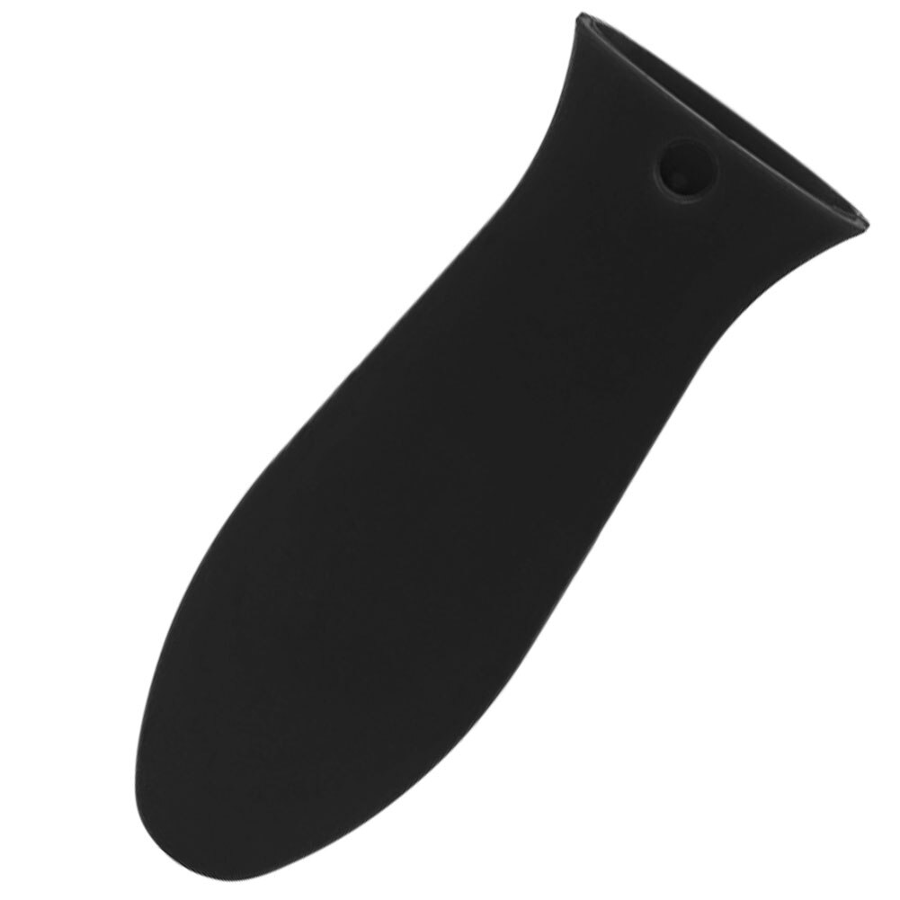 Verdikte Siliconen Pot Handvat Siliconen Pot Handvat Cover Pot Handvat Cover Anti-Slip Soft Handvat Cover Pot Handvat Cover: BK
