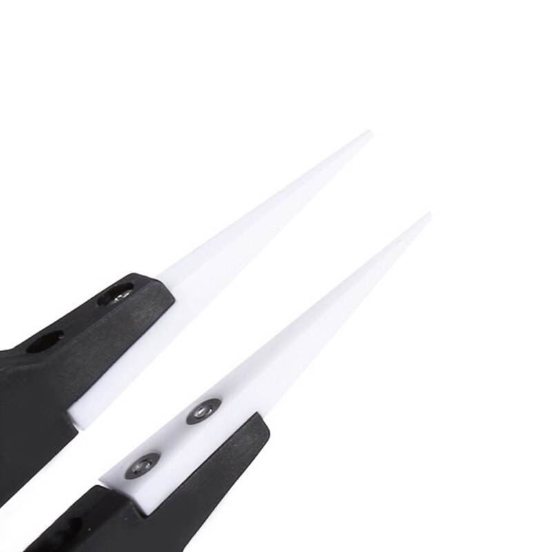 Heat Resistant DIY Multifunctional Screwdriver Pointed Ceramic Tweezers Stainless Steel Handle Electronic Equipment#1