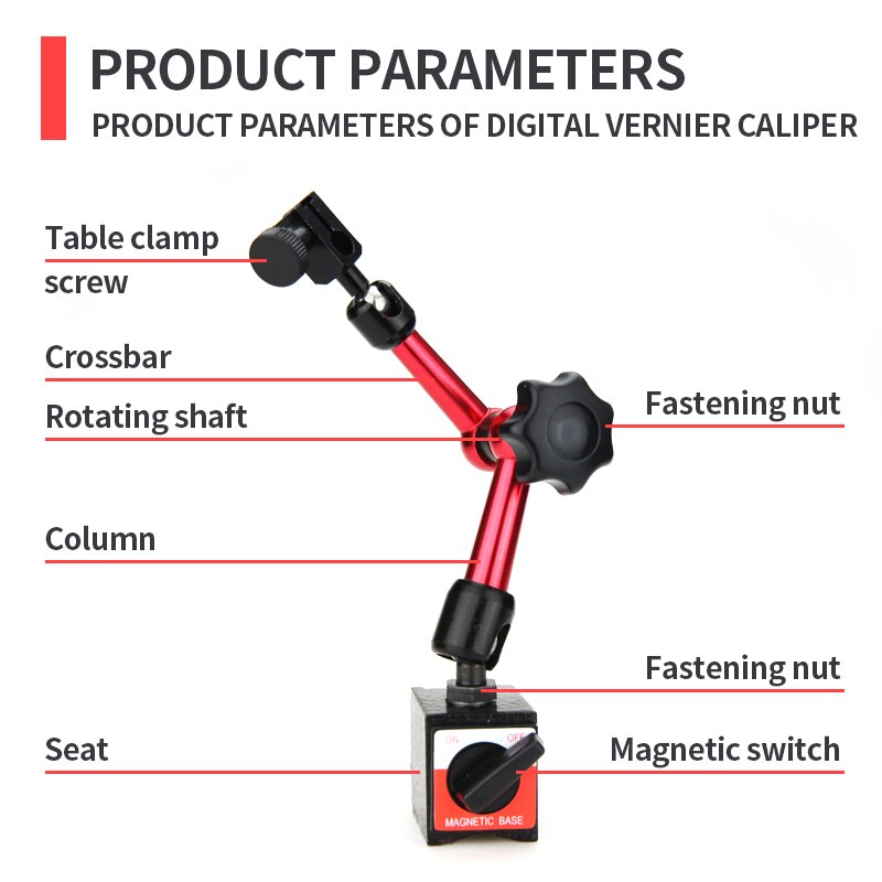 Support de Table magnétique électrique universel, outil de mesure micromètre indicateur de cadran de serrage