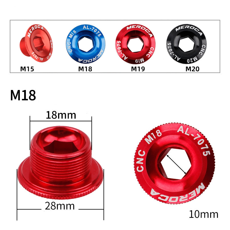 MEROCA MTB Hollowtech perno de manivela M18 M19 M20 cubierta de manivela de bicicleta de montaña perno de brazo de manivela para IXF