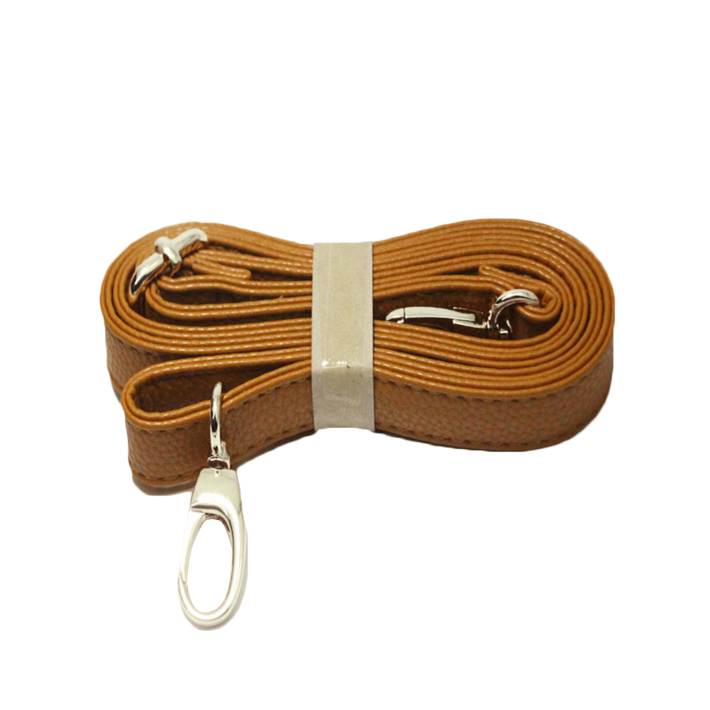 140cm couro do plutônio bolsa de ombro cinta nova cor sólida alça de saco com ferragem de prata diy bolsa alça feminina bolsas cinta: YELLOW