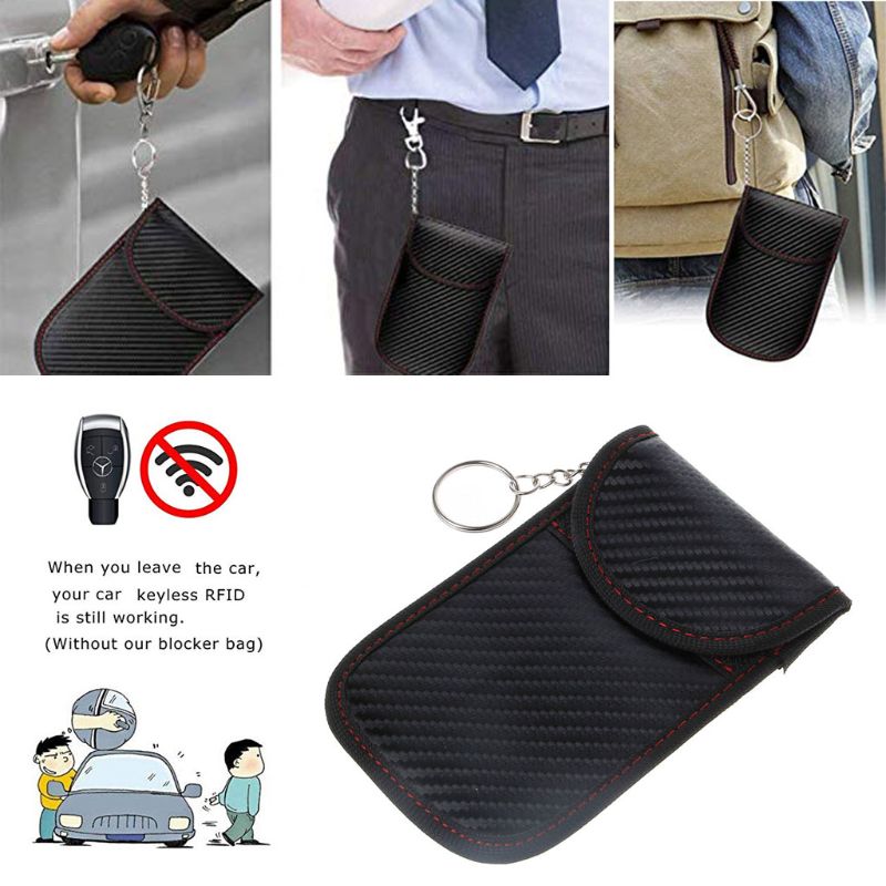 Faraday Bag Anti Theft RFID Key Fob Security Box Signal Blocking Pouch For Car key storage bag