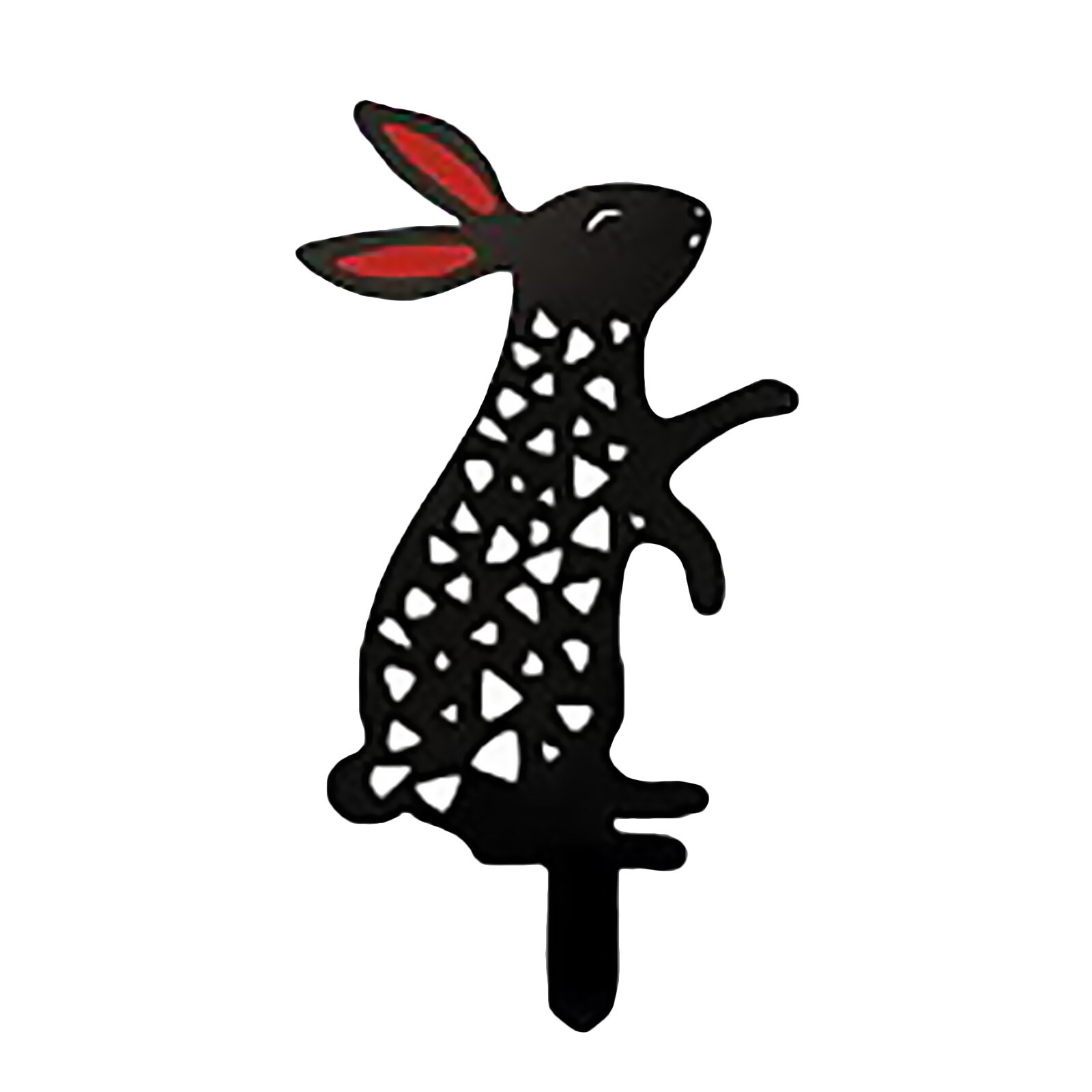 Easter Decorations Home Garden Ornament Lawn Stakes Art Playful Bunny Party Wedding Gardening Ornaments: Black 2