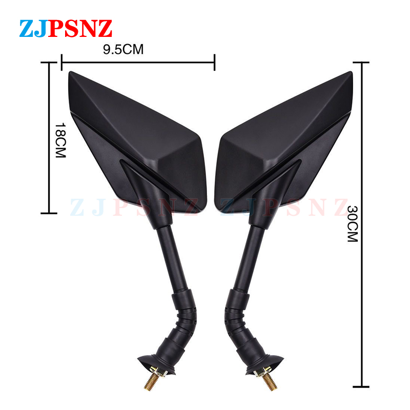 Motorfiets Scooter Spiegel Achteruitkijkspiegel Ebike Spiegel 8Mm Universele Achteruitkijkspiegels Bromfiets Zijspiegel Gereedschap Motorfiets Accessoires: Default Title