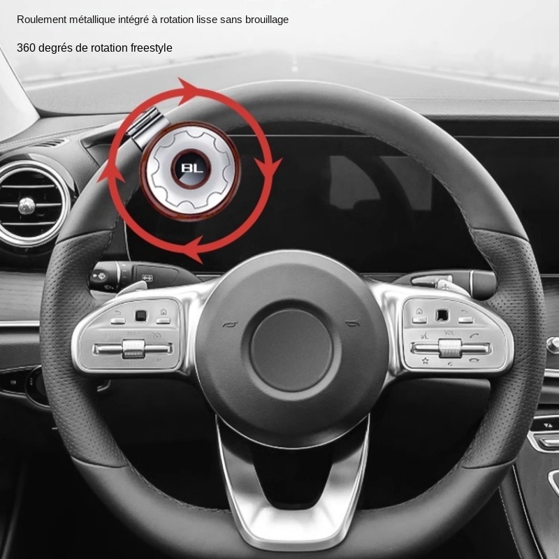 Bola giratoria de refuerzo para volante de coche, perilla giratoria de rodamiento, mango de potencia, accesorios universales para automóviles, Kit de ahorro de trabajo