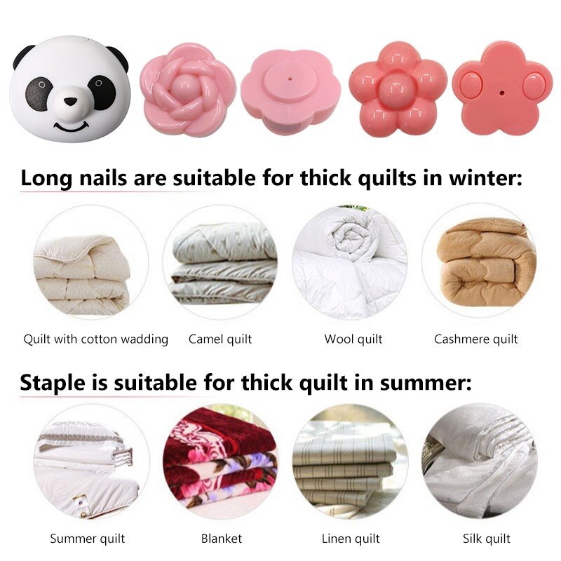 4/8 Stuks Panda Quilt Stand Antislip Nordic Clips Voor Laken Deken Clip Wasknijpers Covers sluiting Clip Houder