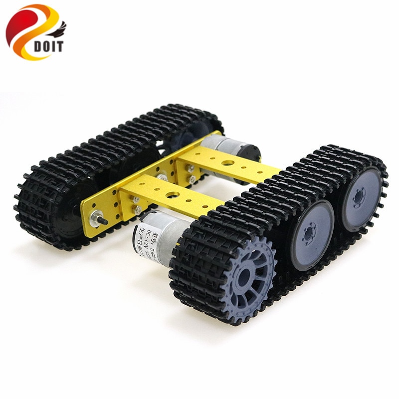 Mini TP100 Aluminium Legierung Panzer Roboter Chassis Raupe Plattform Mit 12 v 350 rpm Motor- DIY Arduino Unmontiert Bausatz
