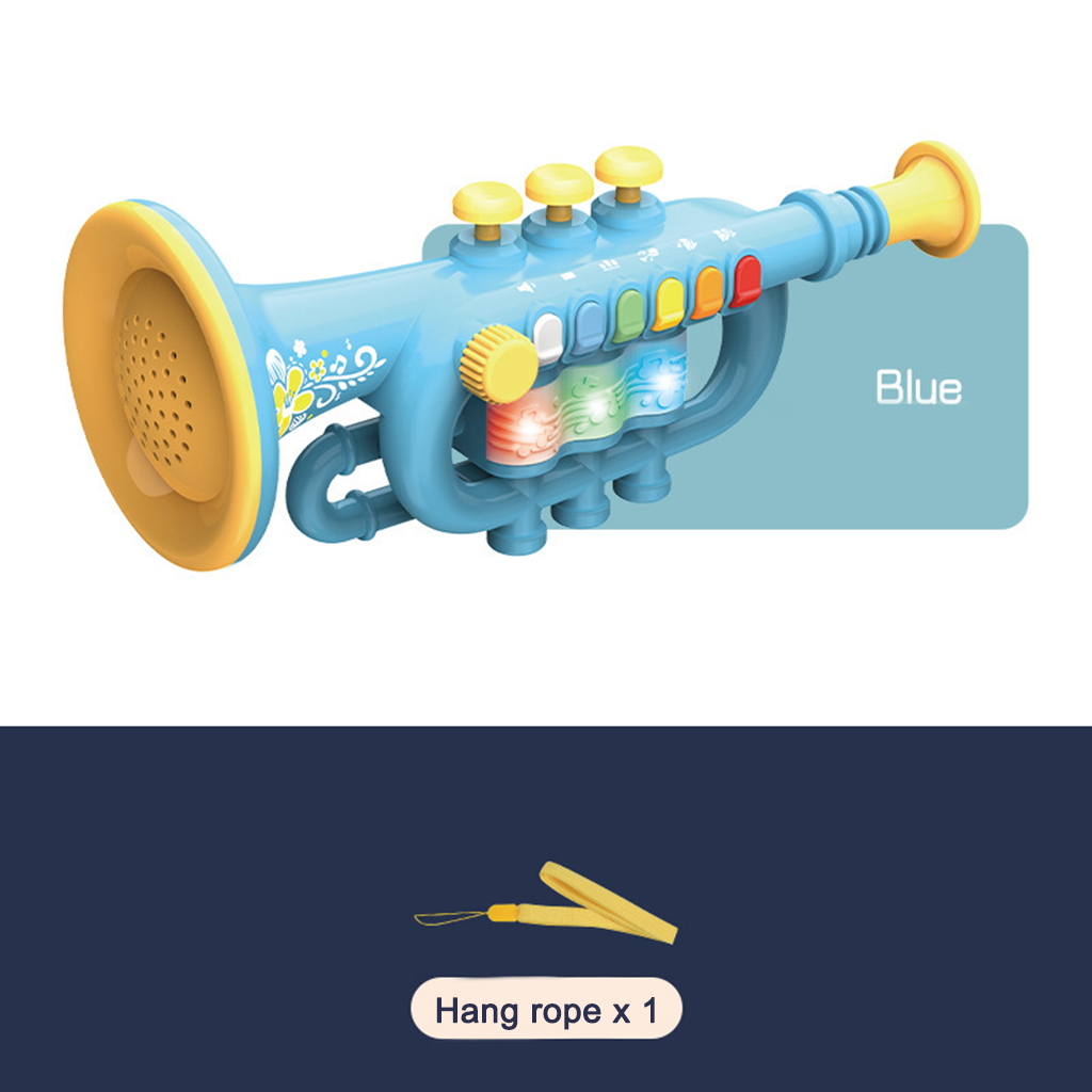 Trompette, Saxophone et clarinette pour enfants, Mini Instrument pour l&#39;apprentissage précoce des bébés: Trumpet Blue
